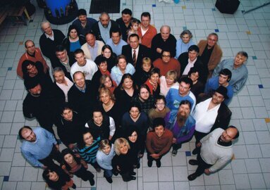 Moderne Bühne mit Lichttechnik